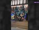  Мотополицейский разбился в центре Красноярска