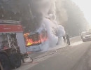  Автобус №63 загорелся прямо на ходу в Академгородке