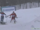 Собака сбила лыжниц на Чемпионате России