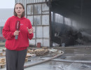 Молния ударила в здание склада на Калинина